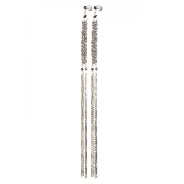 Marie Laure Chamorel ilgi auksuoto sidabro auskarai 